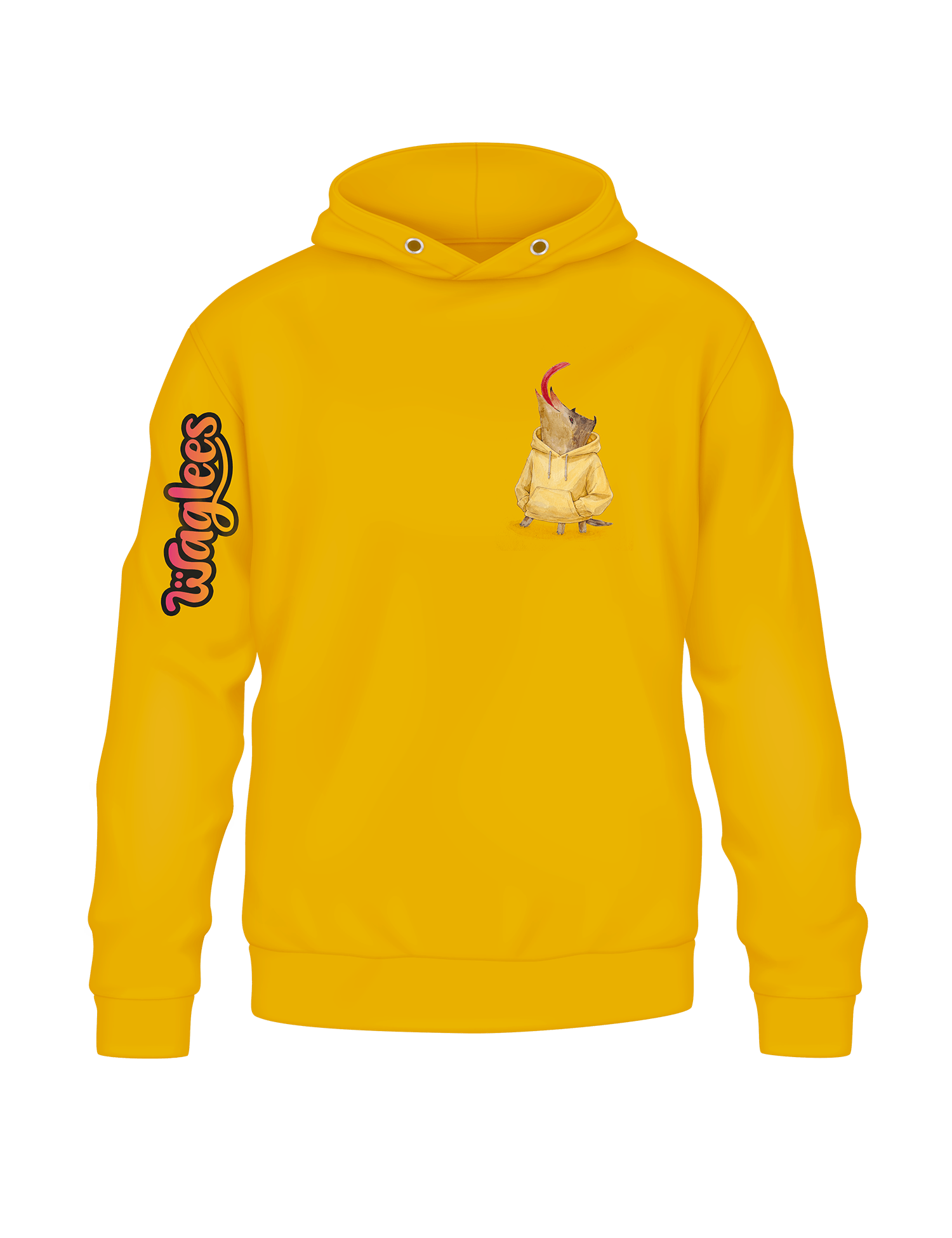 Bluza Potfur ✕ Waglees — przód, mały logo Waglees na piersi